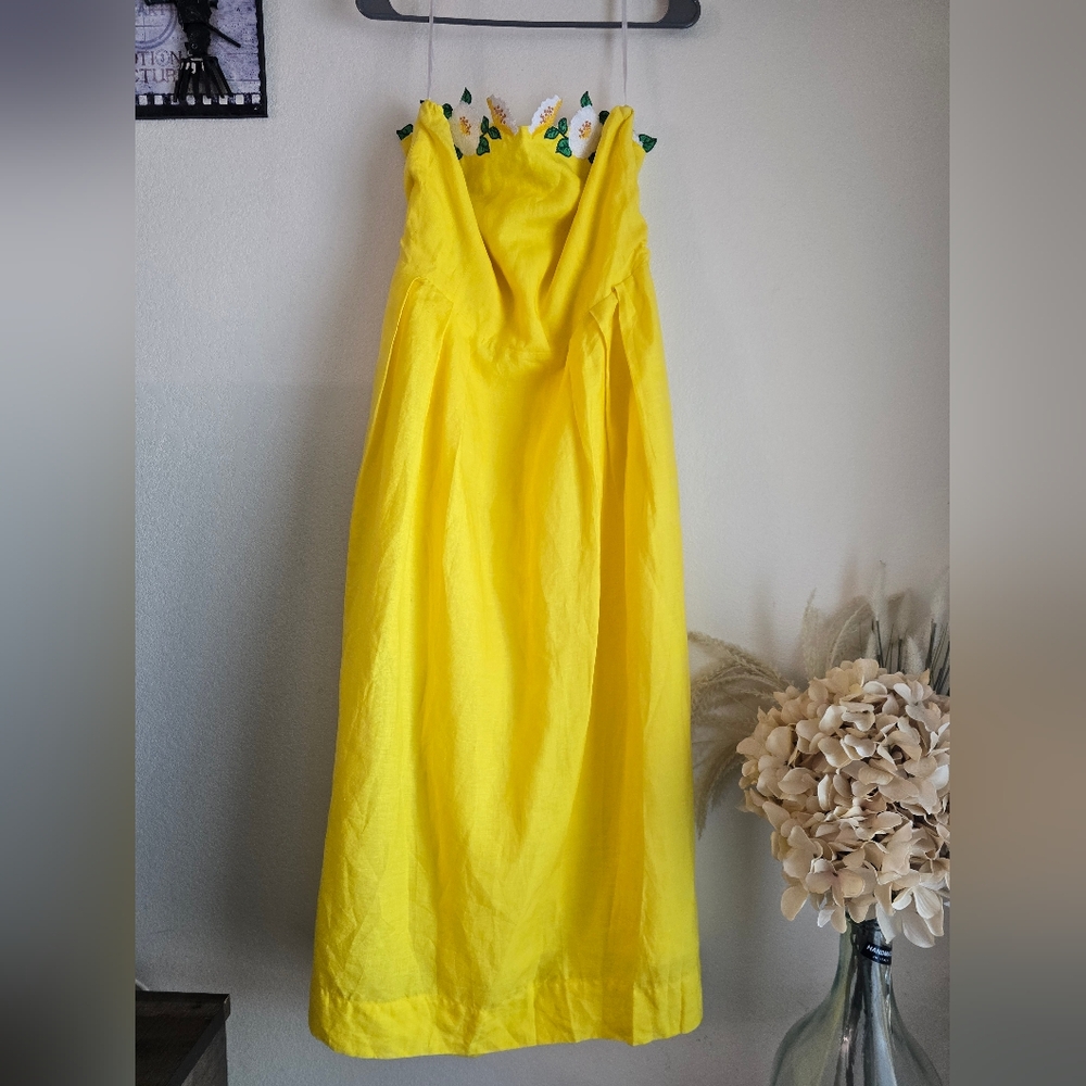Fanm Mon Citron White Full Bloom Rose Embroidered Size XL - Picture 12 of 16